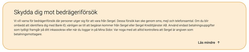Foto: Skärmavbild Sergel Inkasso Foto: Skärmavbild Sergel Inkasso